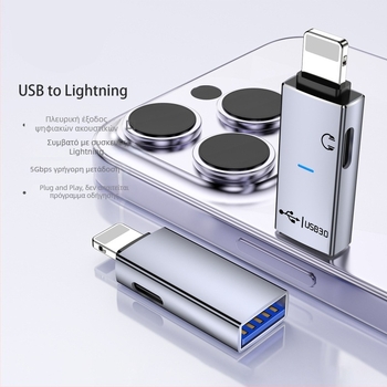 Ιδιωτικό μοντέλο Apple USB 3.0 Type-C αντάπτορας ακουστικών, 2-σε-1 μετατροπέας δεδομένων