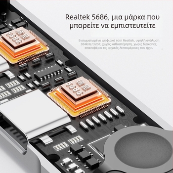 Type-C προσαρμογέας για iPad και Google, 3,5 мм τρία-σε-ένα βύσμα ακουστικών για ζωντανές μεταδόσεις και κλήσεις, U-Shield 60W