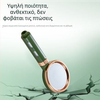 Κεφαλή ντους χειρός με πίεση, στρογγυλός σχεδιασμός, σκούρο πράσινο, ABS