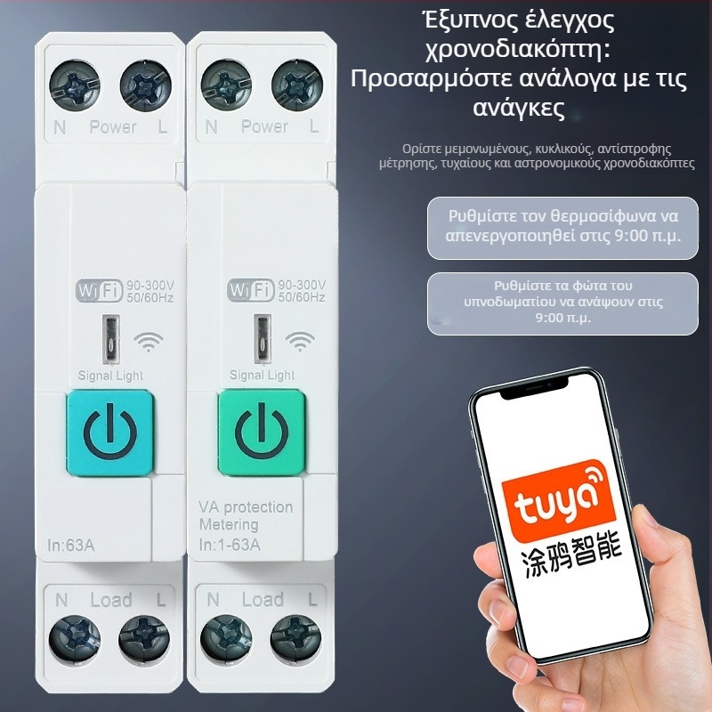 Zigbee Έξυπνος Διακόπτης Κυκλώματος με Wi‑Fi Διακόπτη, Απομακρυσμένος Έλεγχος και Χρονισμένη Παρακολούθηση Κατανάλωσης Ενέργειας