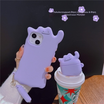 Θήκη σιλικόνης με καρτούν σχέδιο για iPhone 11/12/13/14 και Pro/Max, προστασία από πτώσεις