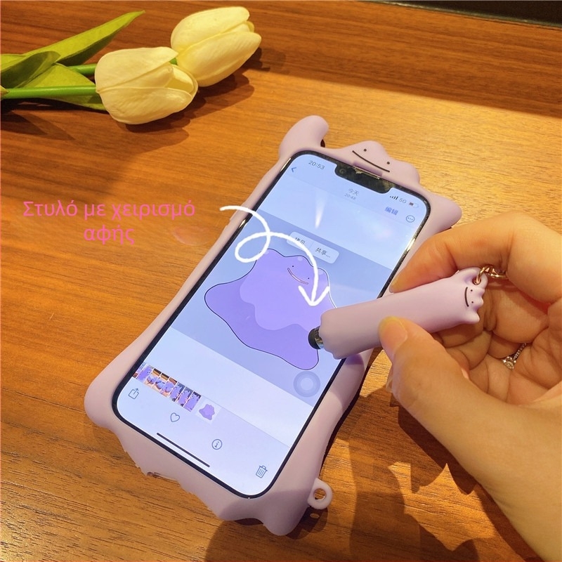 Θήκη σιλικόνης με καρτούν σχέδιο για iPhone 11/12/13/14 και Pro/Max, προστασία από πτώσεις