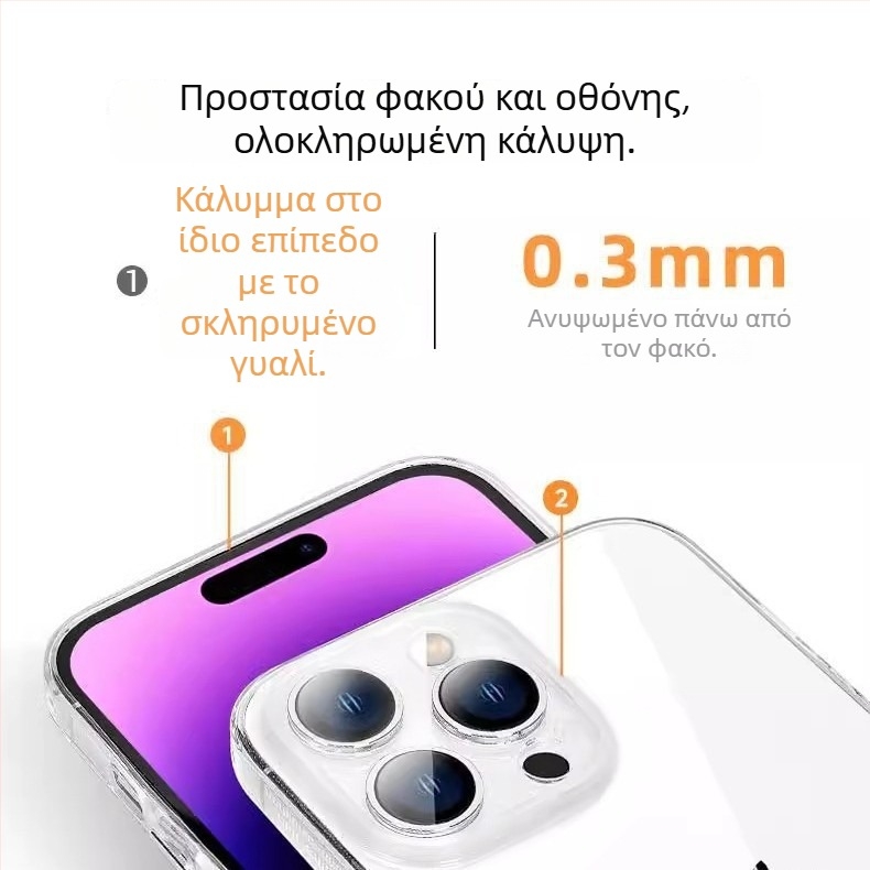 Απόλυτα λεπτή Bayer μαλακή θήκη για iPhone 17 Pro Max — διαφανής TPU θήκη με ακριβείς οπές για μεταλλικά κουμπιά