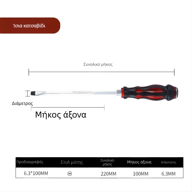 Regt Steel σετ κατσαβιδιών Philips και επίπεδων κεφαλών, από χρωμοβάνδιο χάλυβα, μαγνητικά, αντιολισθητικές PVC λαβές, διάμετρος 1–8 mm, 175 g