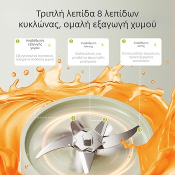 Bear φορητός οικιακός αποχυμωτής για φρούτα και λαχανικά, μοντέλο LLJ-E03U1