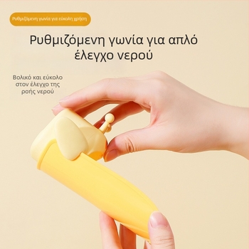 Επέκταση βρύσης για παιδιά και μωρά με μακρύ σιλικόνινο ακροφύσιο, χαριτωμένος οδηγός νερού και προστασία από πιτσιλίσματα