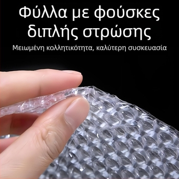 Φύλλα φουσκωτής μεμβράνης από νέο υλικό, παχύτερα, ανθεκτικά σε πτώσεις και σπασίματα, αδιάβροχα