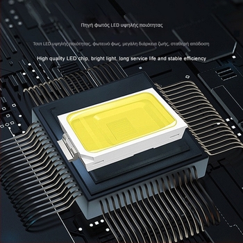 Λάμπα LED IP65, 220V, 1 LED, 96 lm, 6000K, γωνία δέσμης 120°, μοντέλο CB-10554