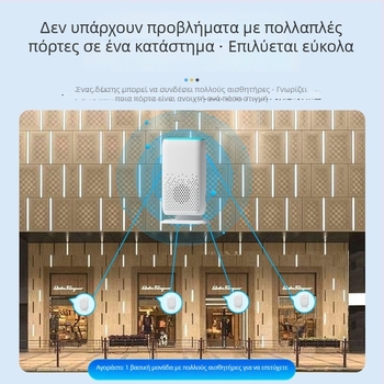 Ασύρματο διαχωρισμένο κουδούνι πόρτας με δόνηση και φωτισμό, ανιχνευτής κίνησης για οικιακή ασφάλεια