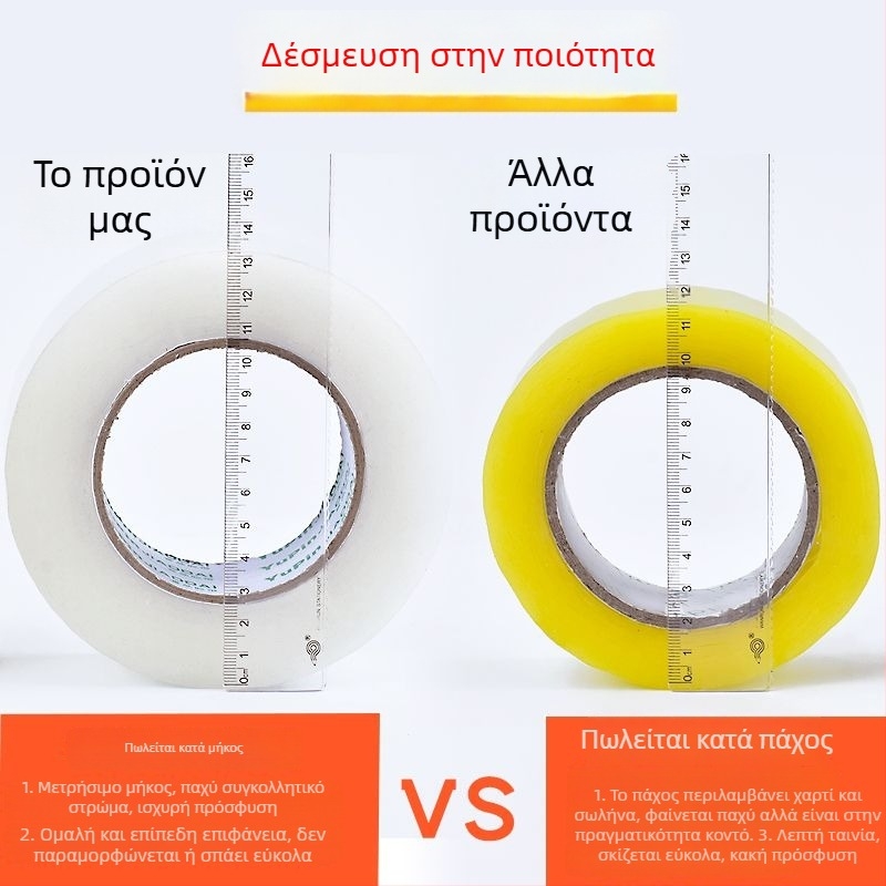 Διαφανής ταινία συσκευασίας, σε μεγάλο ρολό για σφράγιση κουτιών, κατάλληλη για μεταφορές και ταχυμεταφορές