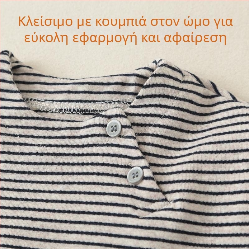 Βαμβακερό ολόσωμο φορμάκι με τιράντες, κορεατικού στυλ, μακρυμάνικο, για άνοιξη-φθινόπωρο, για αγοράκια 1–3 ετών