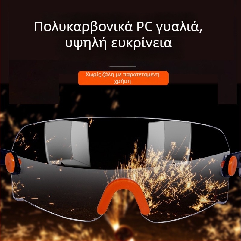 Lauraweite LP001 Αξεσουάρ προστατευτικών γυαλιών με αντιθαμβωτικό και ανθεκτικό στην πρόσκρουση κράνος εργοταξίων
