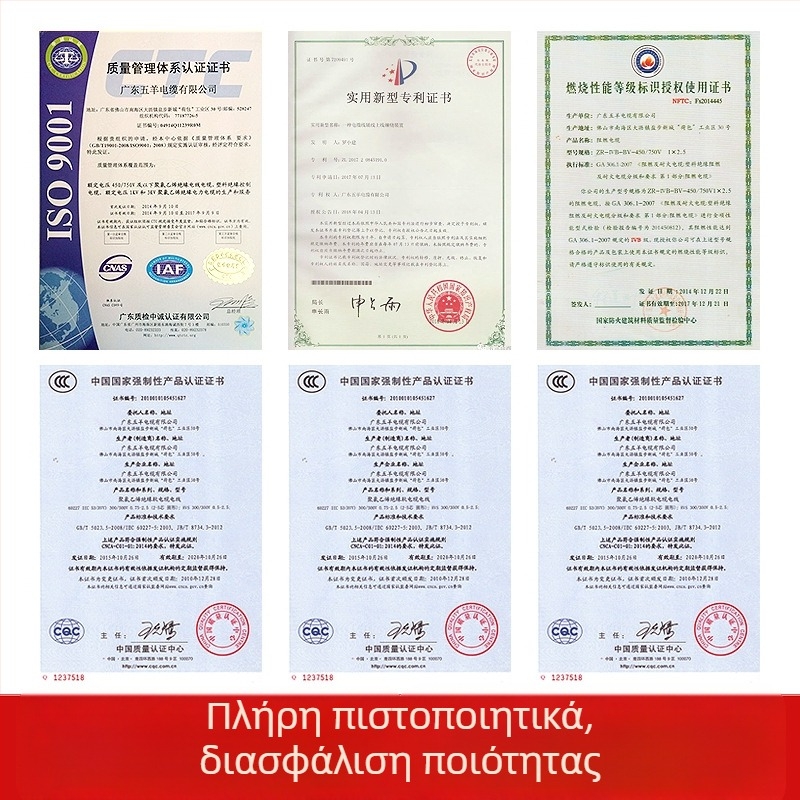 BV πυροανθεκτικό καλώδιο με χαλκό πυρήνα, σκληρός αγωγός ισχύος για οικιακή και βιομηχανική χρήση
