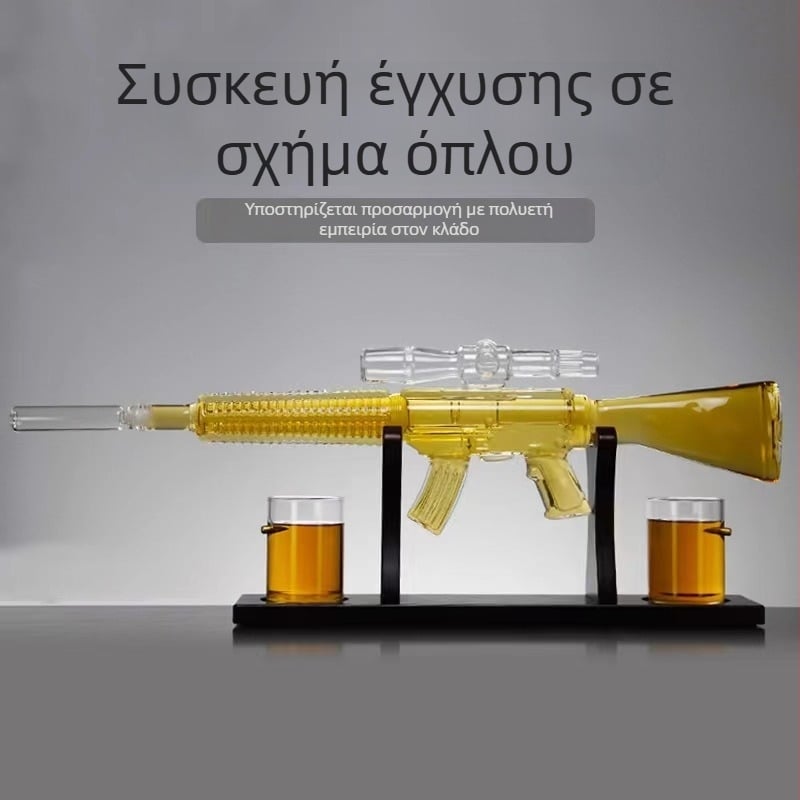 Δεκαντέρ ουίσκι σε σχήμα πιστόλι, γυαλί βοριοσιλικό, 750 ml
