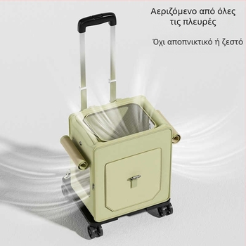 Φορητή τσάντα μεταφοράς γάτας για εξορμήσεις με ροδάκια, μεγάλη χωρητικότητα, τσάντα κατοικίδίων