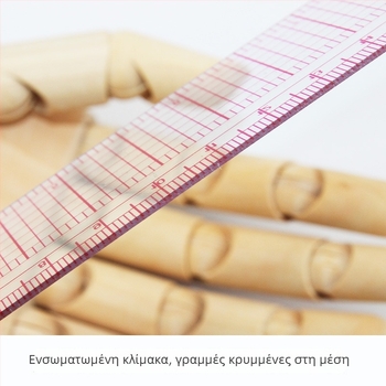 L-σχήματος μετρητής ρούχων με εσωτερική κλίμακα, ορθογώνιο και γωνιακές μετρήσεις; εσωτερικό 16 cm, εξωτερικό 8 in