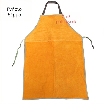 Μακριά ποδιά συγκόλλησης από βοδινού δέρμα — ανθεκτική στη θερμότητα, αδιαβροχή στο λάδι, προστασία από εγκαύματα και σπινθήρες