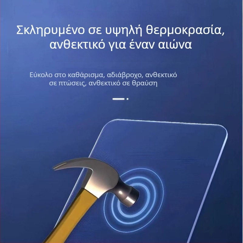 Pad ποντικιού από tempered glass για gaming, μικρού μεγέθους, μονής όψης, λεία αντιστατική επιφάνεια, Full HD