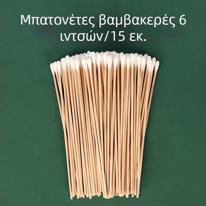 6 ίντσες/15 εκ. ξύλινο ραβδάκι βιομηχανικού τύπου για τον καθαρισμό χωρίς σκόνη οπτικών φακών, αντιστατικό