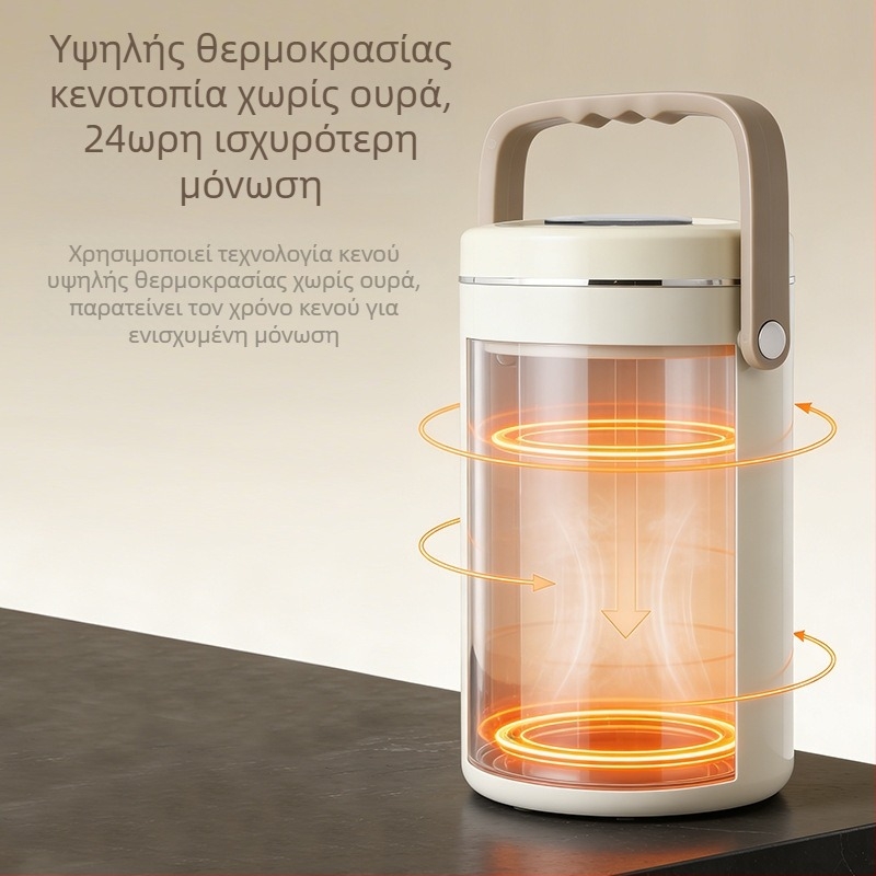 2026 Νέα θερμομονωμένη θήκη γευμάτων από τιτάνιο και ανοξείδωτο ατσάλι, 48 ώρες διατήρησης θερμότητας, ελαφριά και φορητή, μεγάλη χωρητικότητα