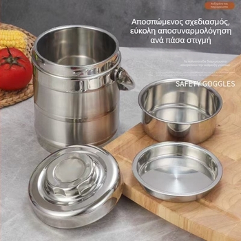 Ανοξείδωτο θερμομονωμένο δοχείο φαγητού με μόνωση κενού, μεγάλη χωρητικότητα, φορητό κουτί γεύματος με καπάκι και μπολ