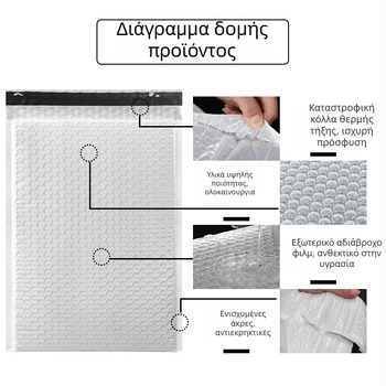 Χοντρες χρωματιστές σακούλες φυσαλίδων για συσκευασία, ροζ αυτοκόλλητες, ματ φιλμ διπλής εξώθησης, προστατευτικές σακούλες για ρούχα