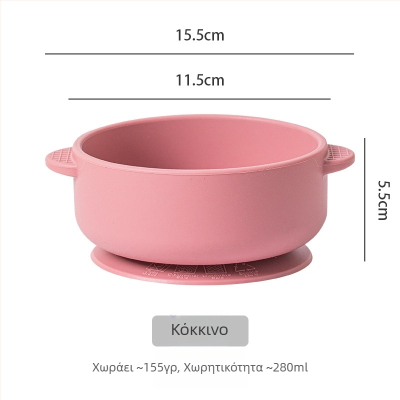 Σιλικονούχο μπολ κατοικίδιων με βεντούζα, αντι-αναποδογύρισμα, για γάτες και σκύλους, αργό φαγητό, εύκολος καθαρισμός