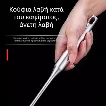 Σετ μακριάς λαβής κουτάλι τηγανίσματος και σπάτουλας από ανοξείδωτο χάλυβα, κουζίνα οικιακή, 304 ανοξείδωτος χάλυβας