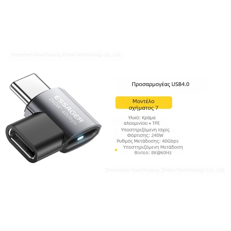 Essager Σειρά Φαντασίας USB4.0 Προσαρμογέας, Πολυλειτουργικός PD240W Γρήγορη Φόρτιση και Μεταφορά Δεδομένων Υψηλής Ταχύτητας