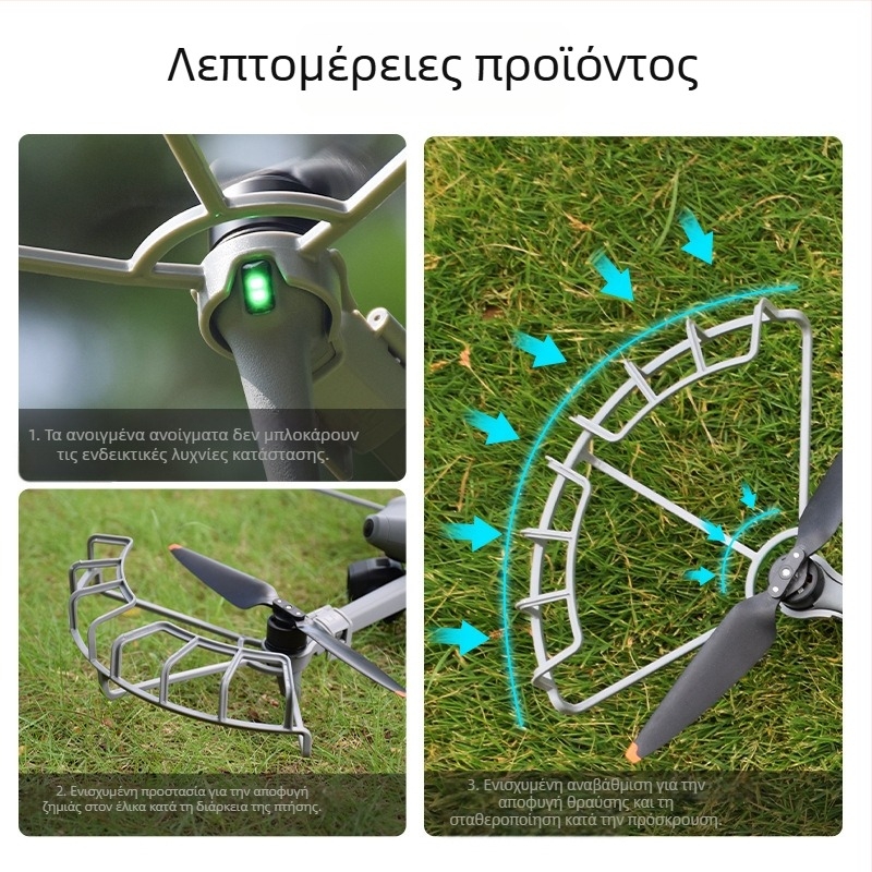 Brdrc – προστατευτικό δαχτυλίδι για έλικες DJI Air 3S, κάλυμμα προστασίας λεπίδων, εξαρτήματα από νάιλον