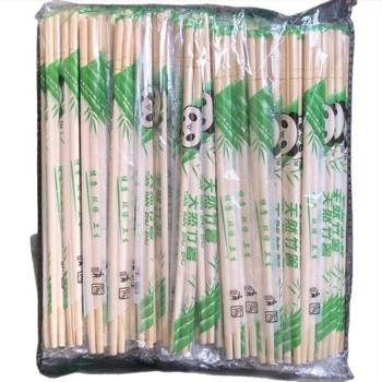 Μονόχρηστα chopsticks από μπαμπού, 5,5×20 cm, στρογγυλά, με οδοντογλυφίδες, σε συσκευασία OPP, σχέδιο Panda