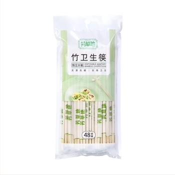 Meadow chopsticks από μάμπου, 48 ζεύγη, ατομικά συσκευασμένα, χωρίς βαφή και χωρίς κερί, υγιεινά και πρακτικά για επαγγελματική εστίαση