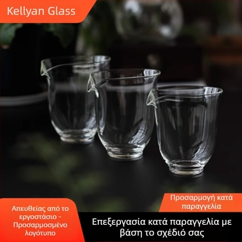 Οικιακά αξεσουάρ τελετής τσαγιού Κουνγκ-φου, θερμομονωμένος διαχωριστής τσαγιού για γραφείο και φιλοξενία, διαφανές γυάλινο μποροσιλικό ποτήρι