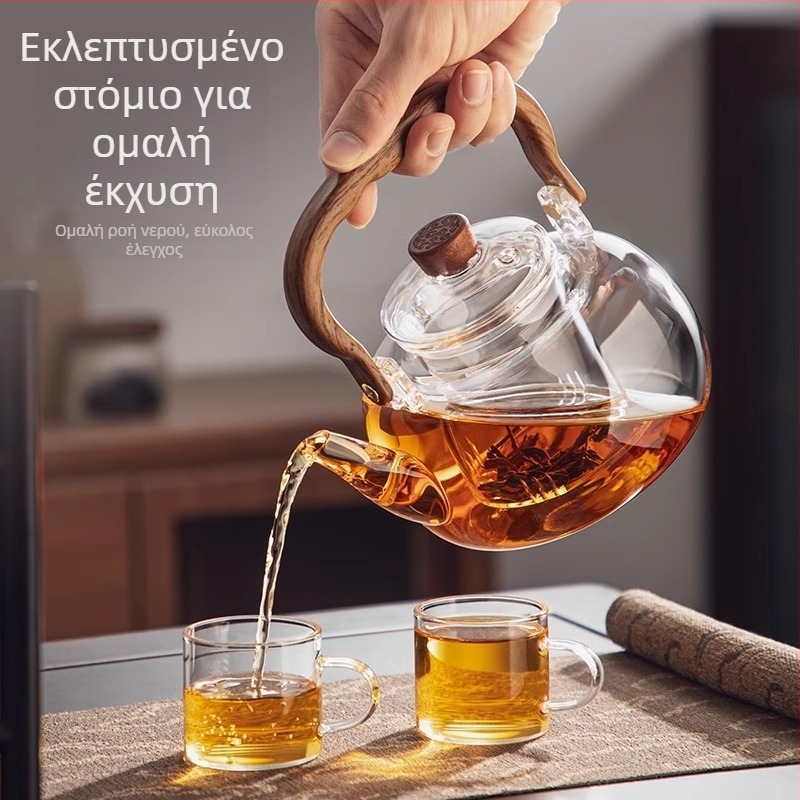 Nordic Romance τσαγιέρα από θερμοανθεκτικό γυαλί με χερούλι, κατάλληλη για φλόγα και ηλεκτρική κεραμική εστία