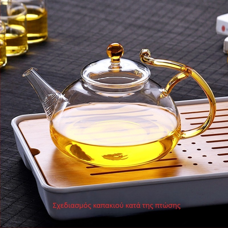 Τσαγιέρα από γυαλί borosilicate με φίλτρο ελατηρίου, διαφανής για παρασκευή πράσινου τσαγιού