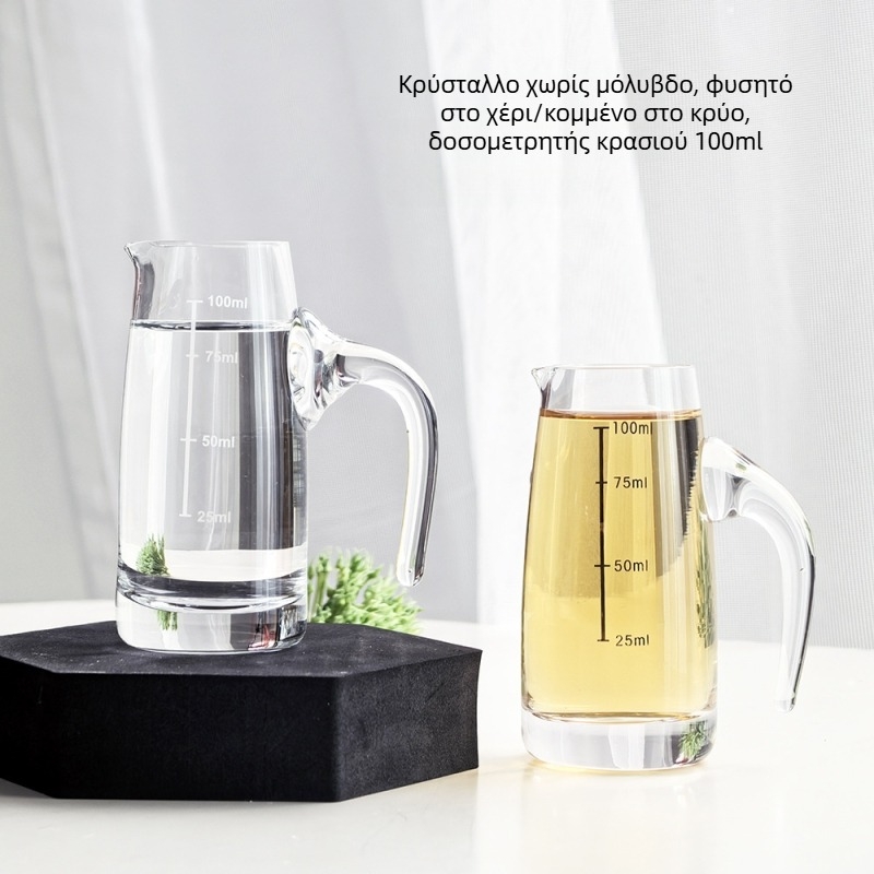 Δεκαντέρ ποτών από κρύσταλλο με κλίμακα μέτρησης για οικιακή χρήση, ξενοδοχεία και εστιατόρια