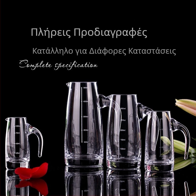 Baer γυάλινος διανομέας κρασιού, χειροποίητος κρύσταλλος με κλίμακα μέτρησης