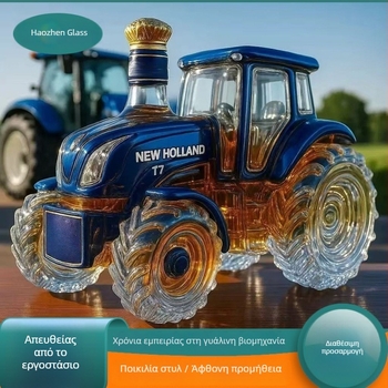 350 ml μπουκάλι ουίσκι σε μορφή τρακτέρ – διακοσμητικό γυάλινο άδειο μπουκάλι για το σπίτι