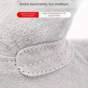 Γάντια συγκόλλησης από δέρμα βοοειδών, ανθεκτικά στη θερμότητα, αντιολισθητικά, αντοχής στη φθορά, μαλακά, κοντό σχέδιο, ενισχυμένος αντίχειρας, πυρίμαχα