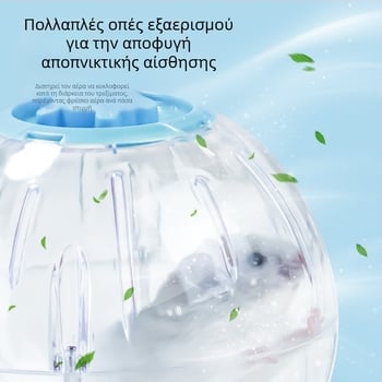 Διαφανής μπαλάκι τρεξίματος για χάμστερ, μωβ προπόνησης παιχνίδι για ινδικά χοιρίδια, εκπαιδευτικό και γλυκό παιχνίδι για μικρά τρωκτικά