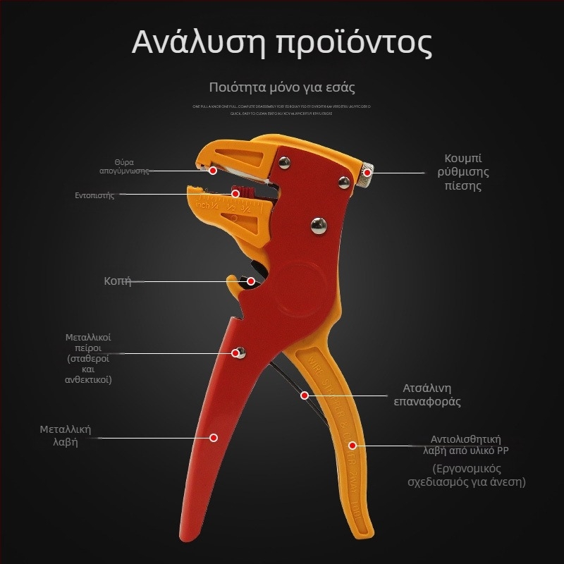 Αντιστατικές πένσες με ράμφος (Duckbill) για απογύμνωση αγωγών και κοπή