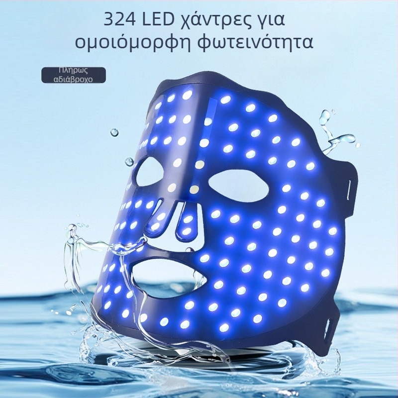 Νέα σιλικονούχα συσκευή μάσκας προσώπου με LED φωτονική μάσκα και υπέρυθρη έγχρωμη φροντίδα ομορφιάς