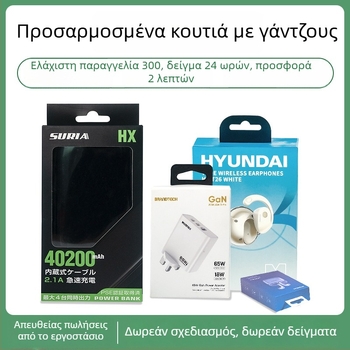 Προσαρμοσμένες χαρτονένες συσκευασίες για 3C ηλεκτρονικά: κουτιά για ποντίκι, συσκευασίες για ακουστικά και καλώδια, κουτιά power bank, χρωματιστές συσκευασίες κινητών, κουτιά με κρεμάσιμο άγκιστρο – μικρές παραγγελίες