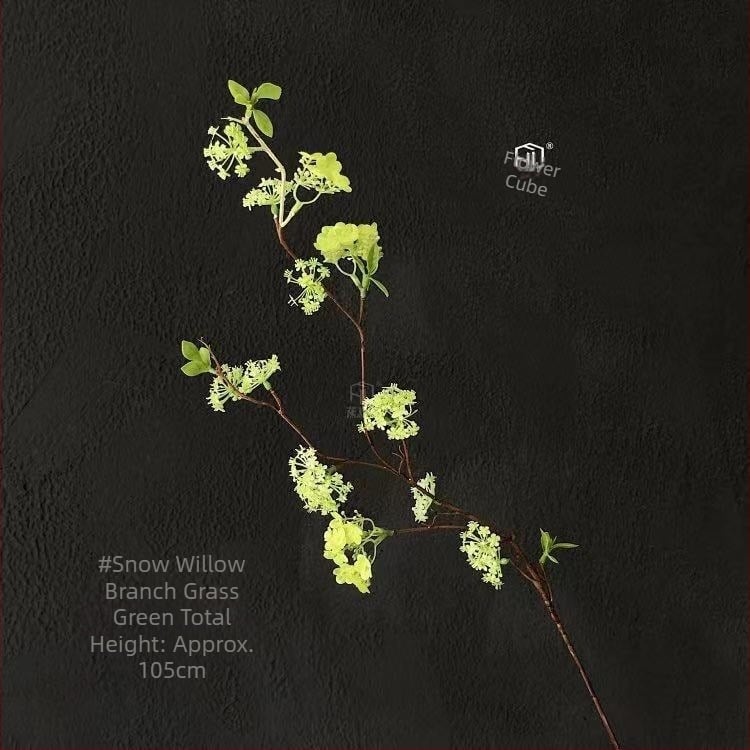 Τεχνητά κλαδιά Snow Willow για εσωτερική διακόσμηση, διακοσμητικά φυτά και αξεσουάρ φωτογράφισης, έως 10 εκ.