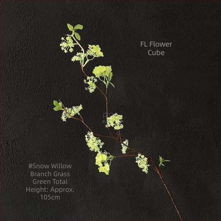 Τεχνητά κλαδιά Snow Willow για εσωτερική διακόσμηση, διακοσμητικά φυτά και αξεσουάρ φωτογράφισης, έως 10 εκ.