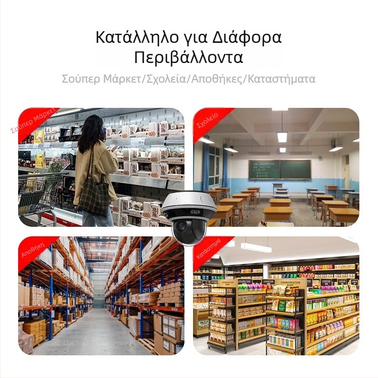 Μεταλλική PTZ Dome κάμερα με προστασία από έκρηξη, PoE, 4x ζουμ, υπέρυθρη νυχτερινή όραση, 8 MP HD