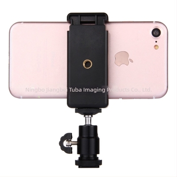 Μίνι μεταλλικός γιμπάλ με βάση 1/4", για smartphone και στήριξη DSLR, κλιπ 360°
