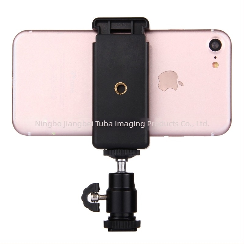 Μίνι μεταλλικός γιμπάλ με βάση 1/4", για smartphone και στήριξη DSLR, κλιπ 360°