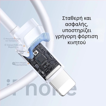 Καλώδιο Lightning με γρήγορη φόρτιση PD 30W για iPhone 14/13/12/XS Max και iPhone 8/7/6