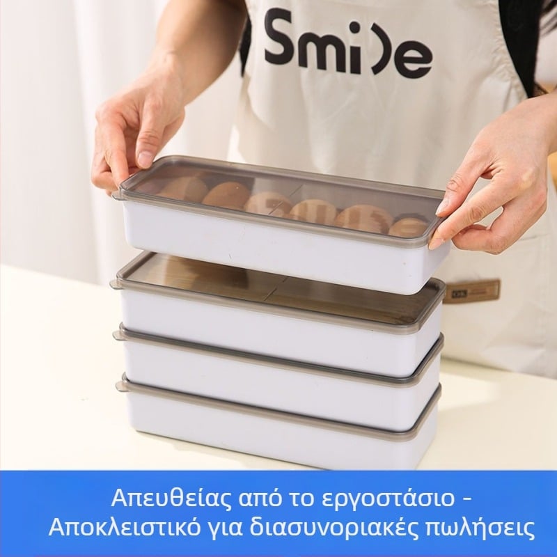 Μονοεπίπεδη θήκη διατήρησης για κουζίνα, σφραγιζόμενο δοχείο για αυγά και νουντλς στο ψυγείο